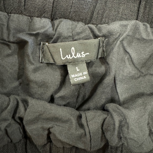 Lulus, Black, Large, Wide-Leg Tassel Pants - Picture 5 of 8